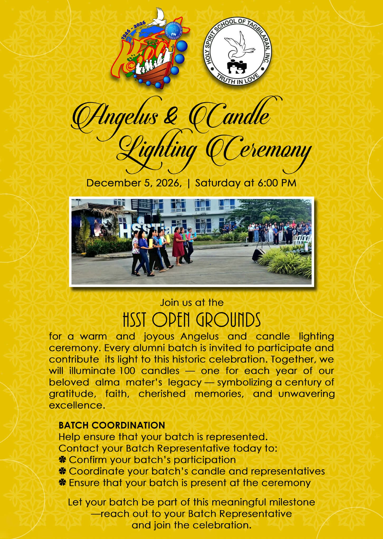 Angelus & Candle Lighting Ceremony